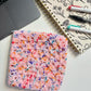 Pink Speckle Crochet Zipper Pouch
