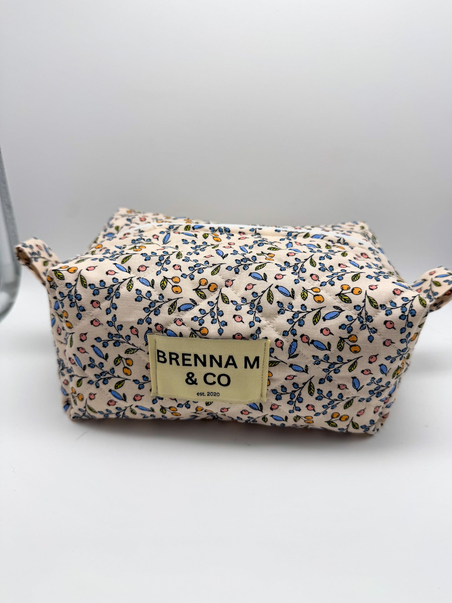 Berries & Cream Quilted Pouch