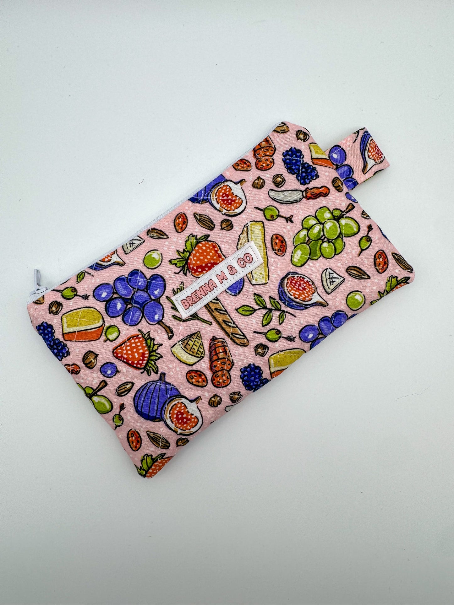 Mini Charcuterie Board Quilted Zipper Pouch