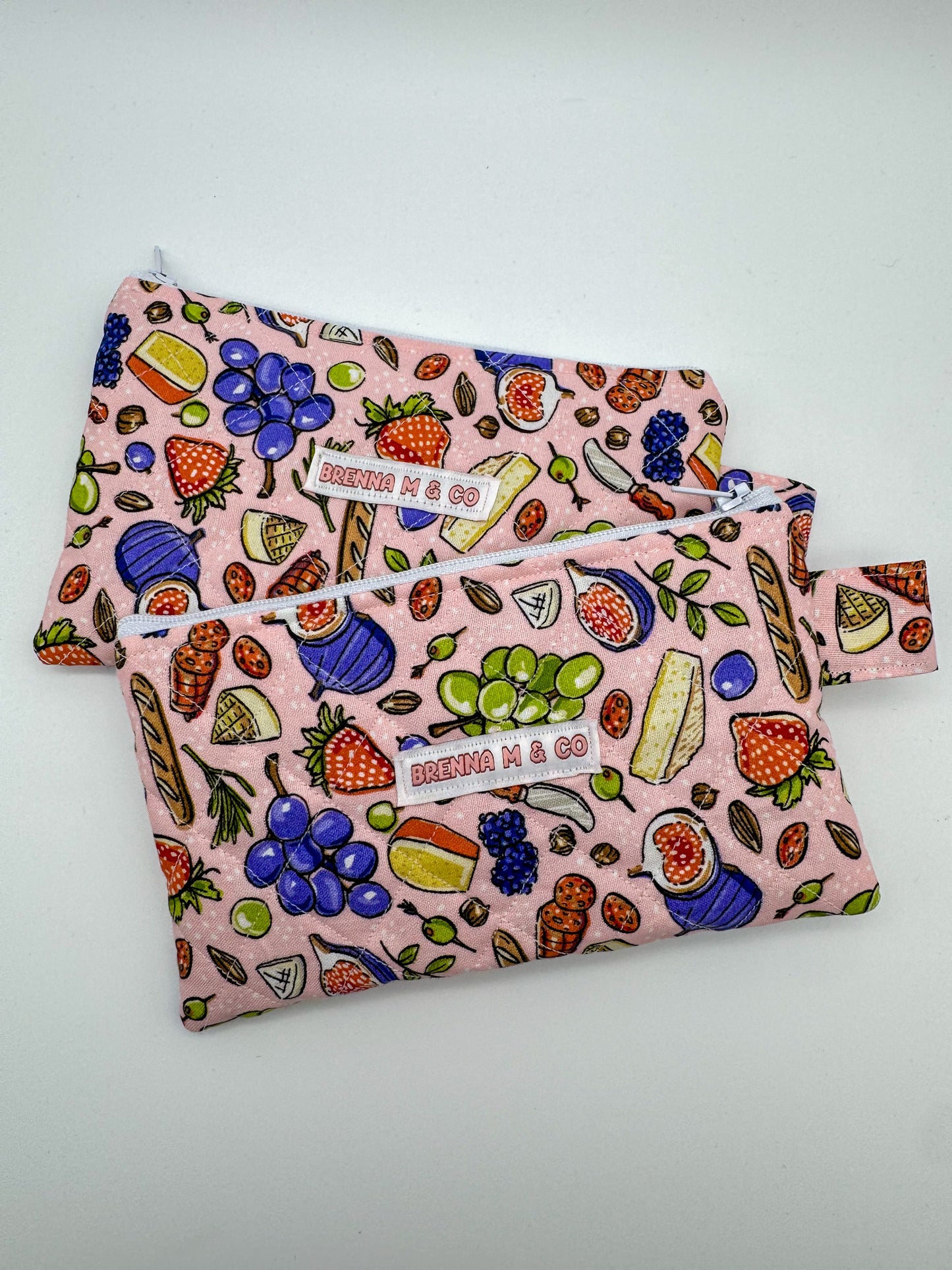 Mini Charcuterie Board Quilted Zipper Pouch