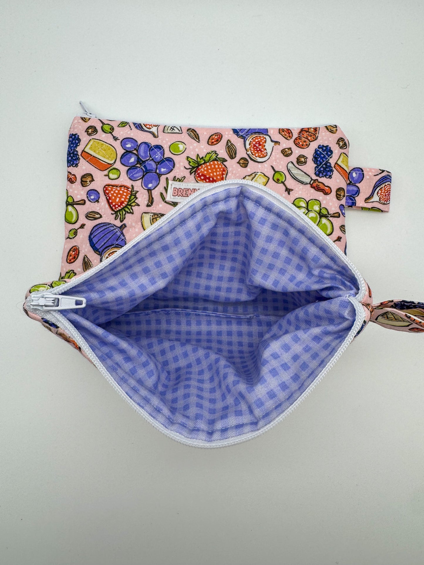 Mini Charcuterie Board Quilted Zipper Pouch