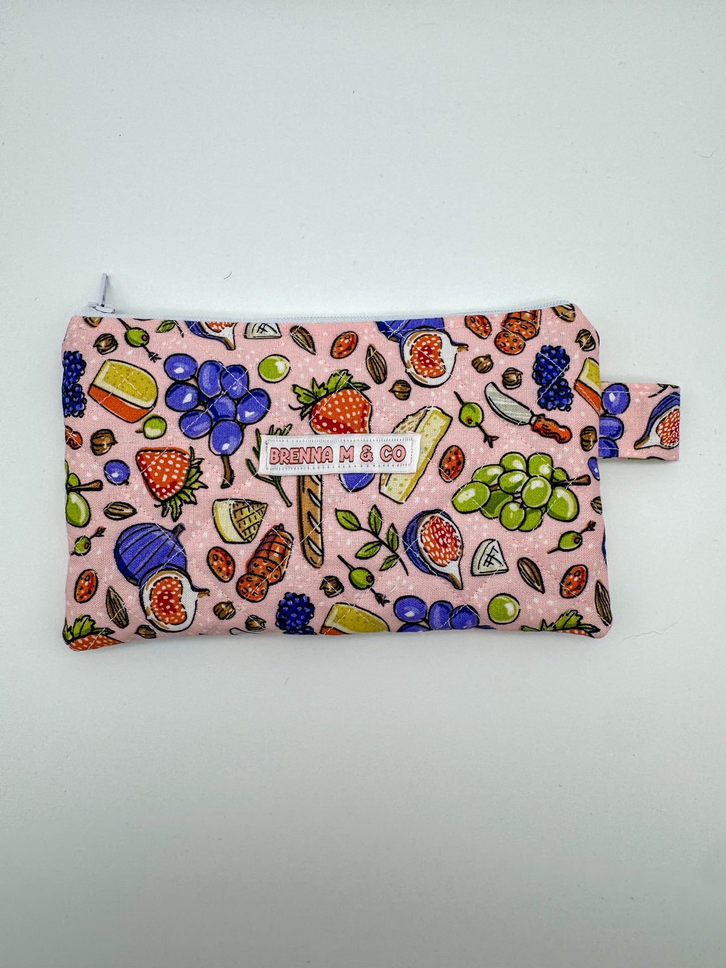 Mini Charcuterie Board Quilted Zipper Pouch