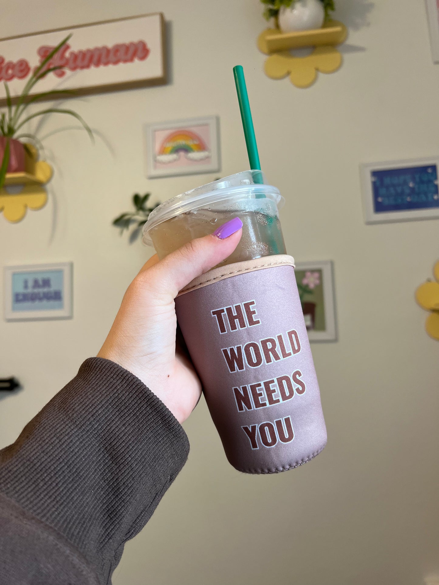 Brown The World Needs You Coozie