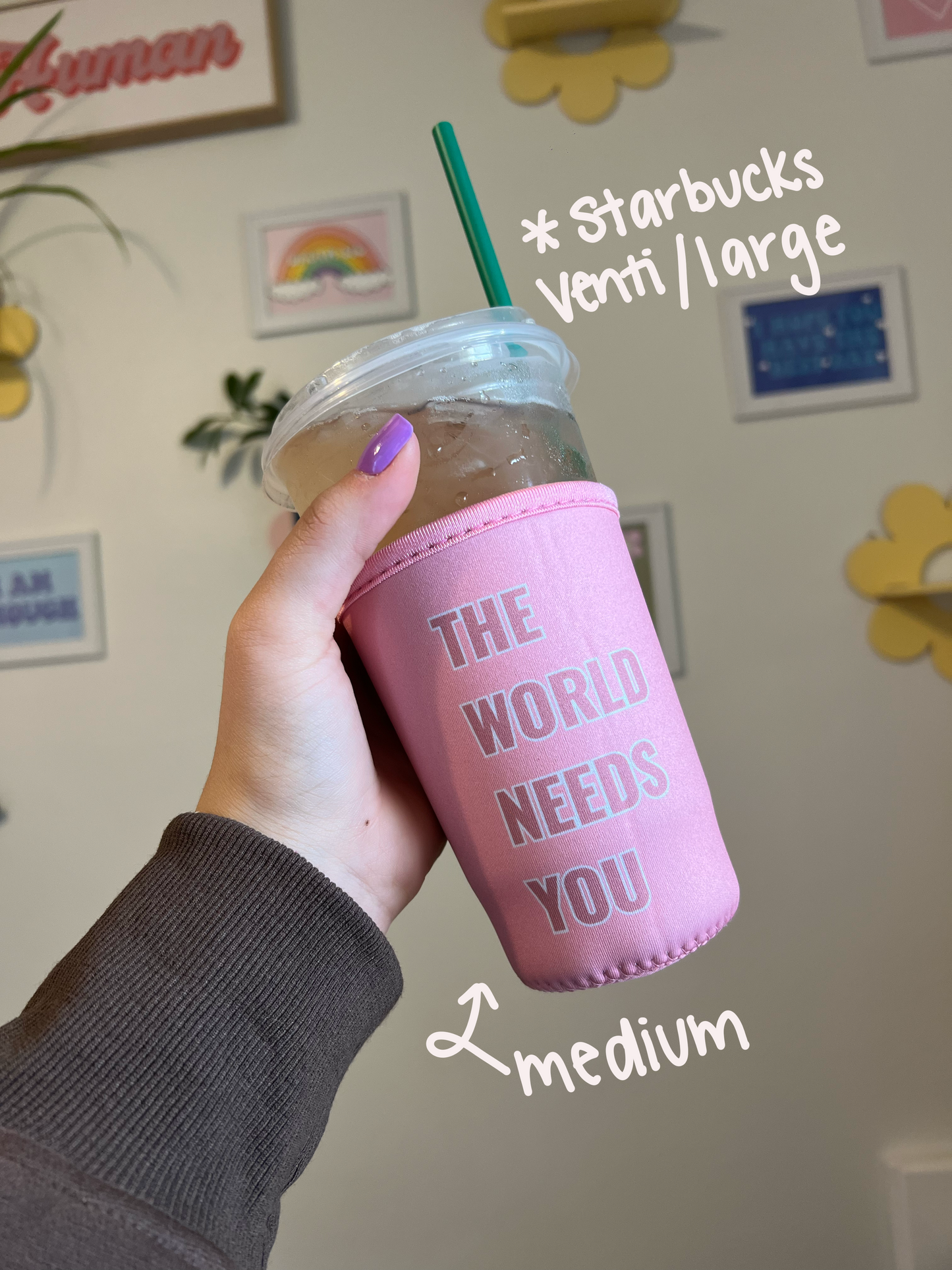 Pink The World Needs You Coozie