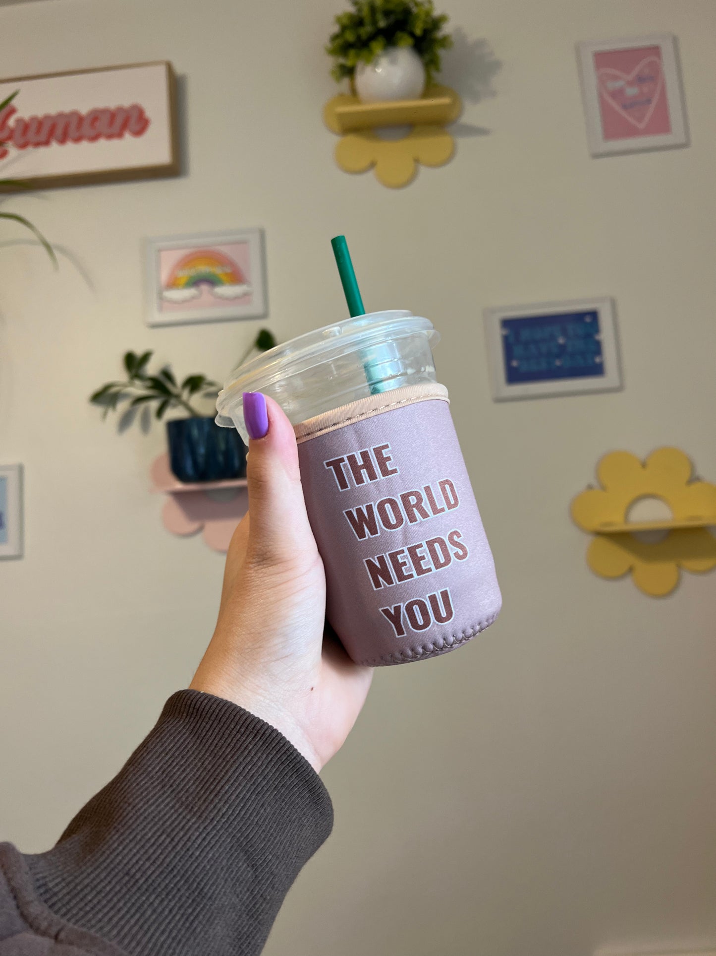 Brown The World Needs You Coozie