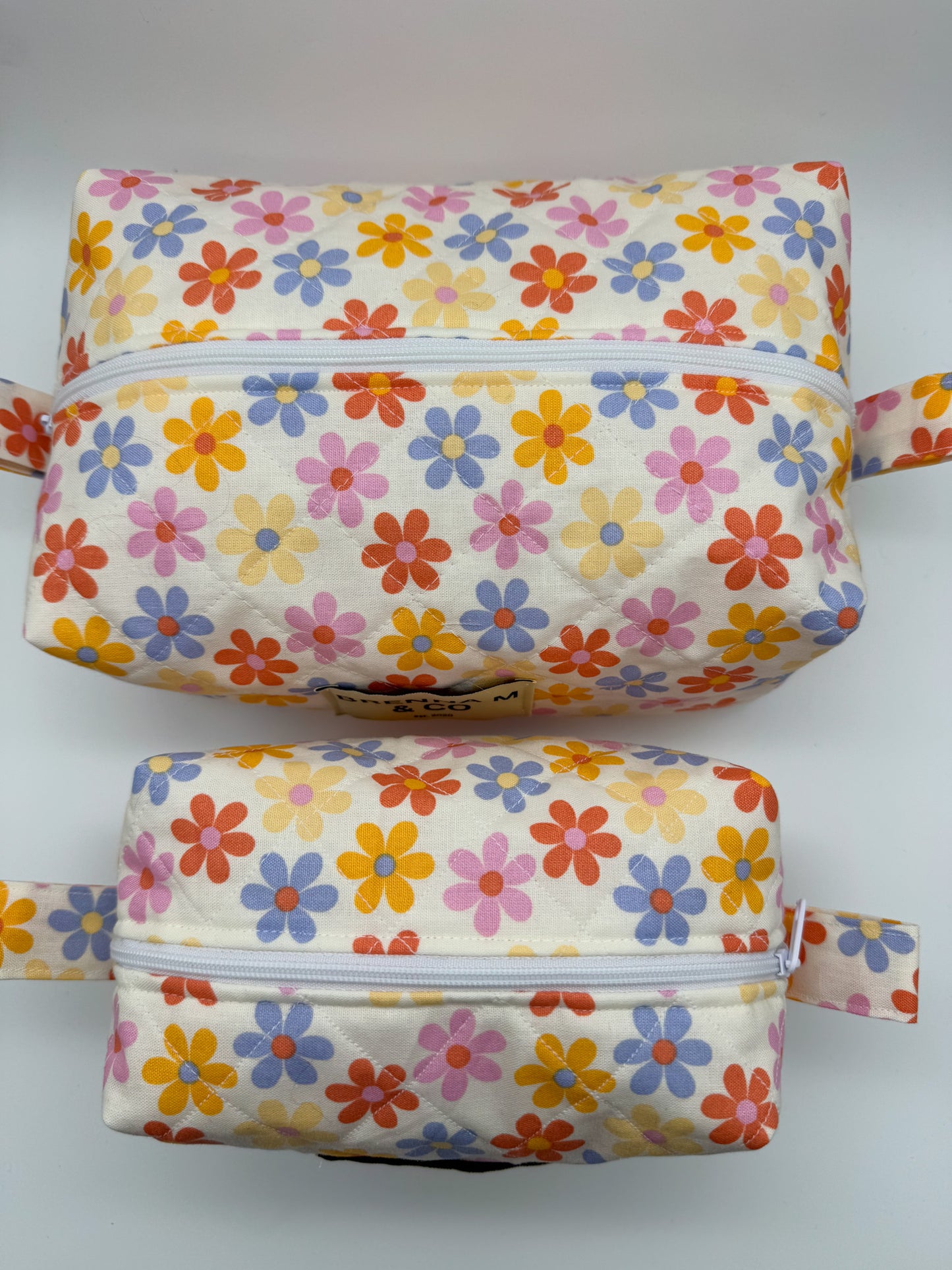 Vibrant Floral Quilted Pouch