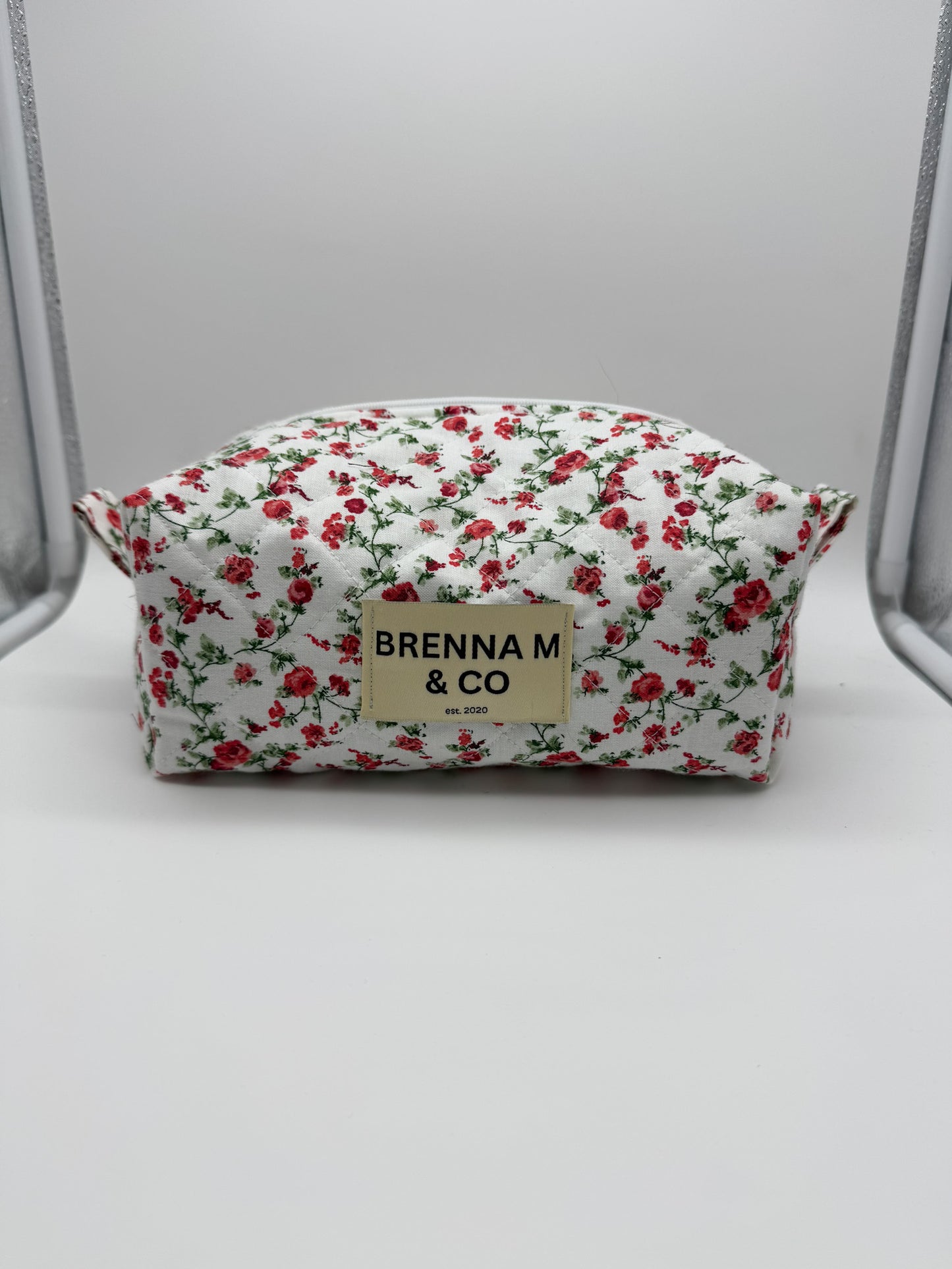 Red Rose Quilted Pouch