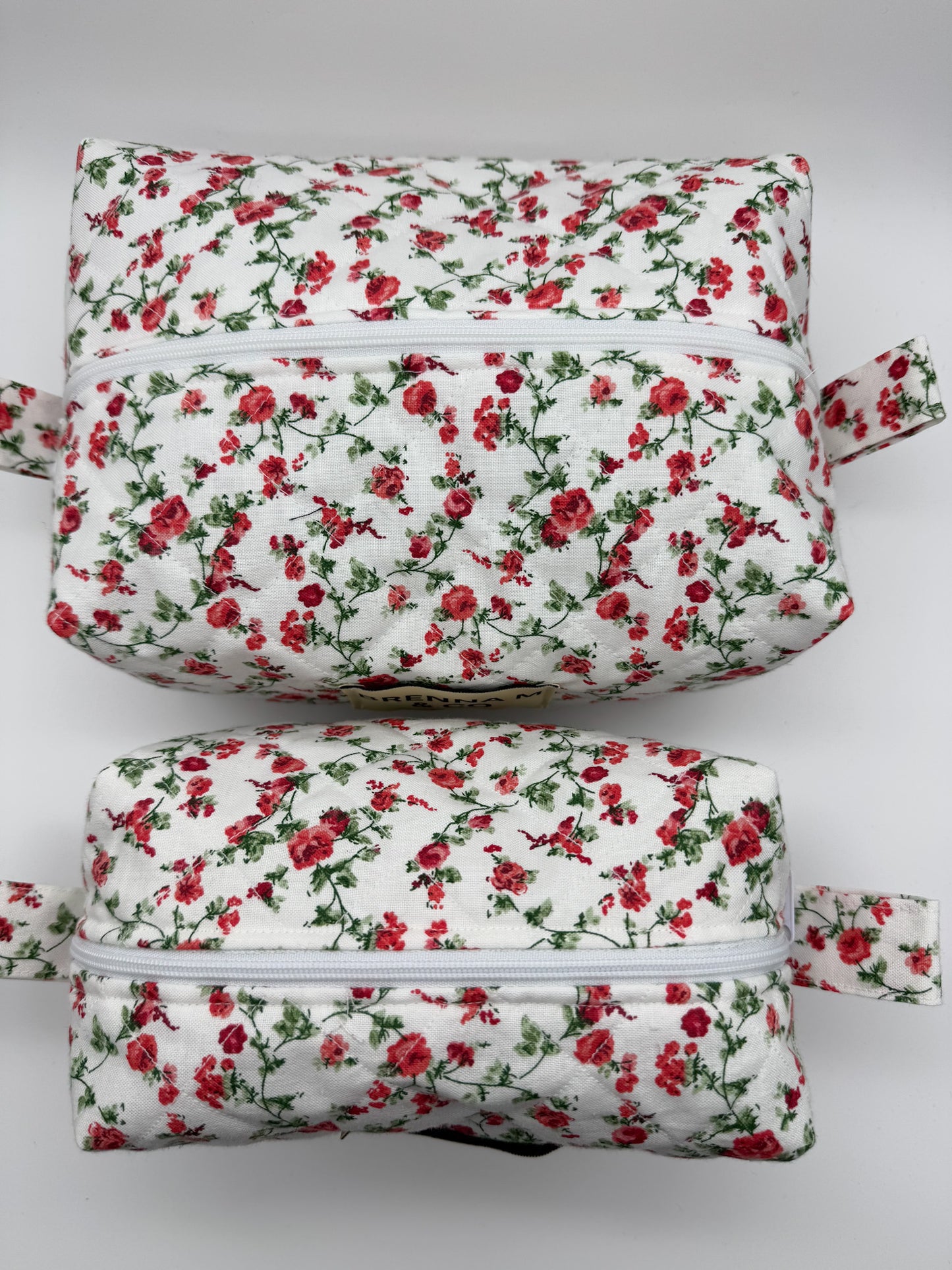 Red Rose Quilted Pouch