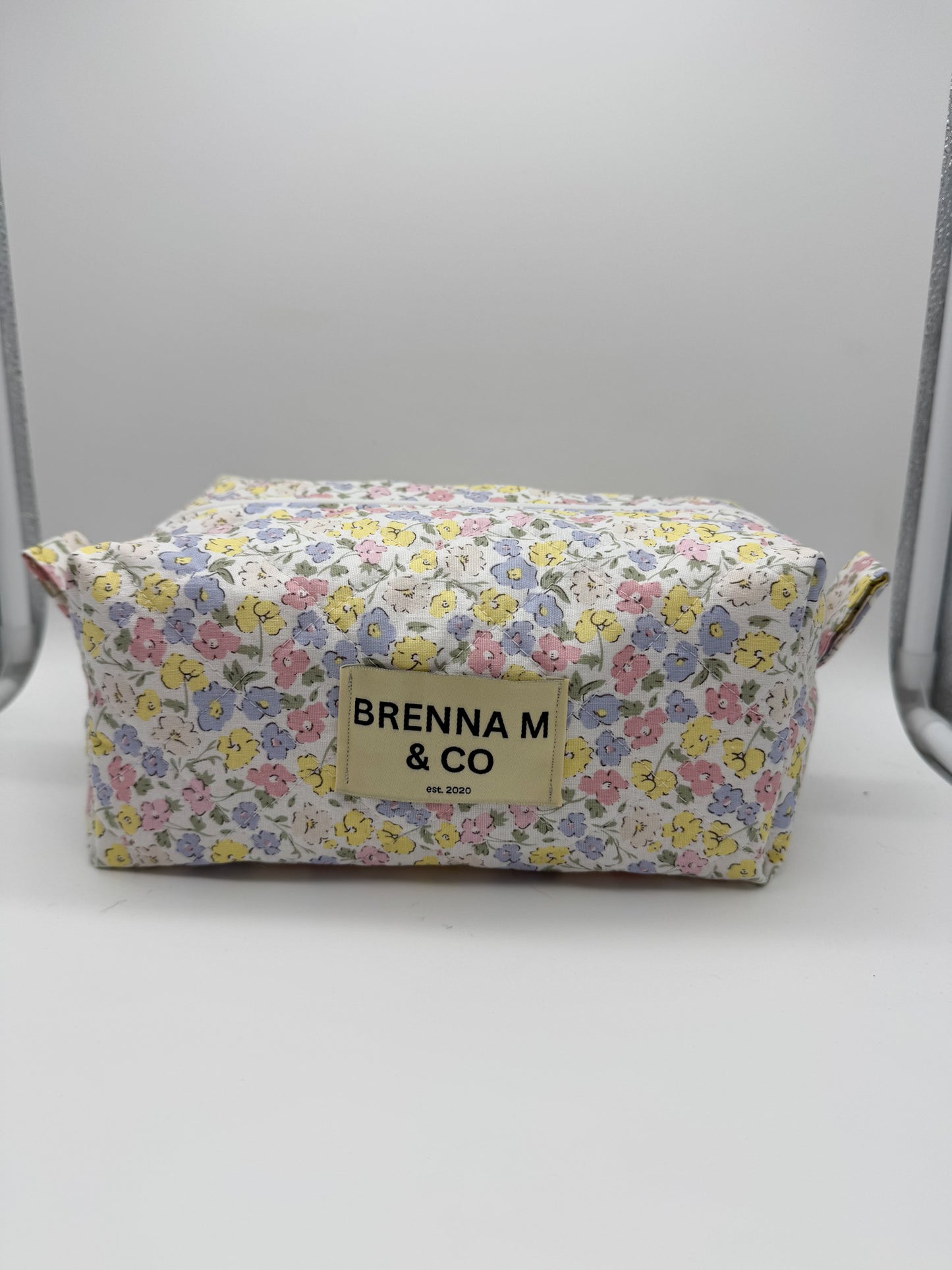 Pastel Floral Quilted Pouch