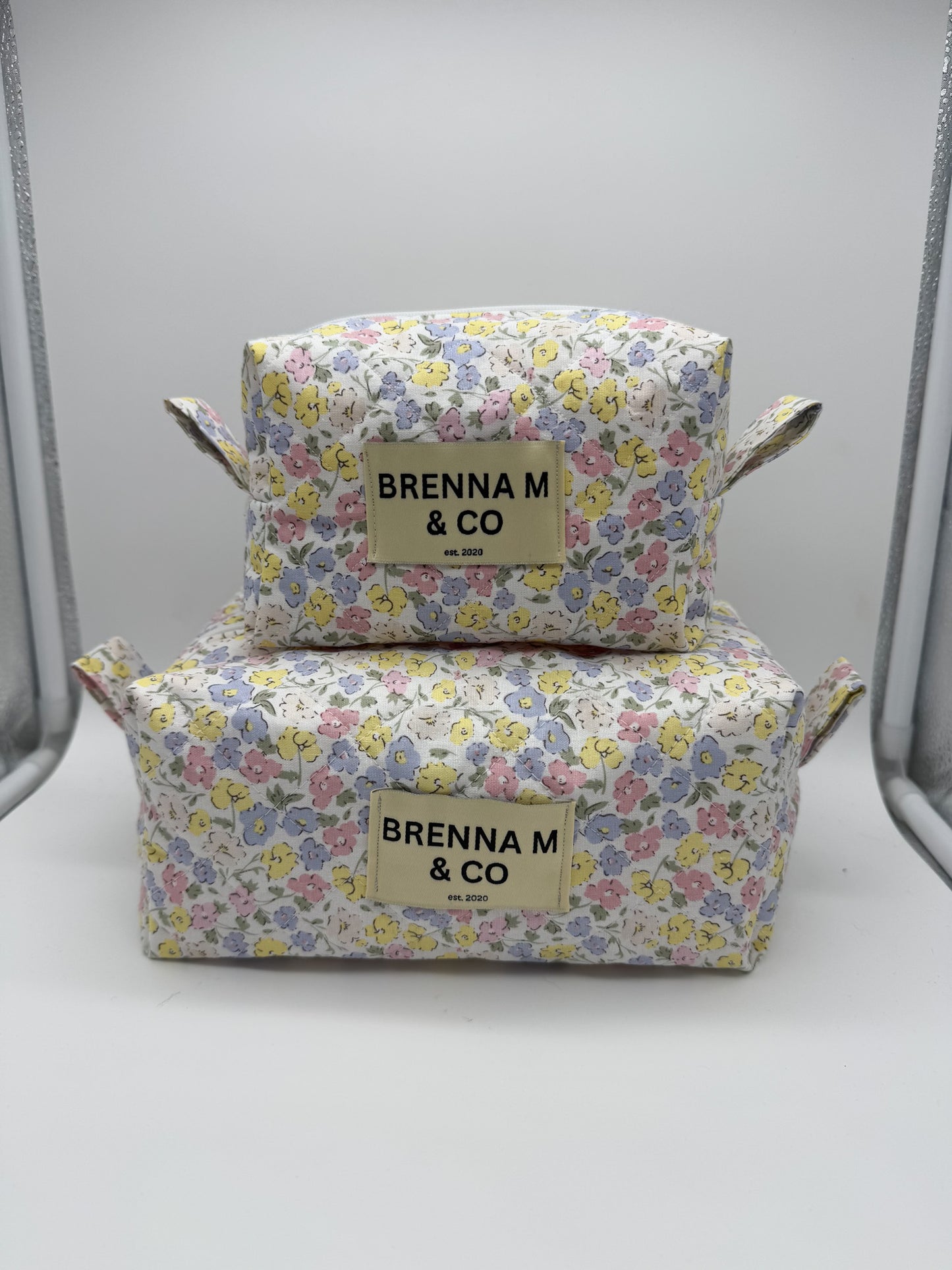 Pastel Floral Quilted Pouch