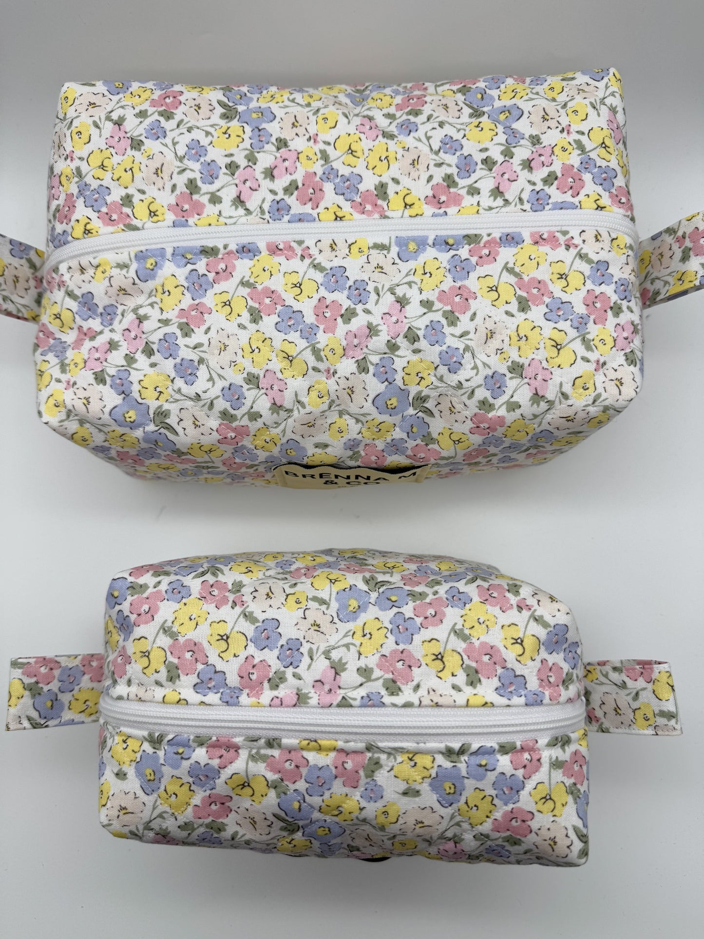 Pastel Floral Quilted Pouch