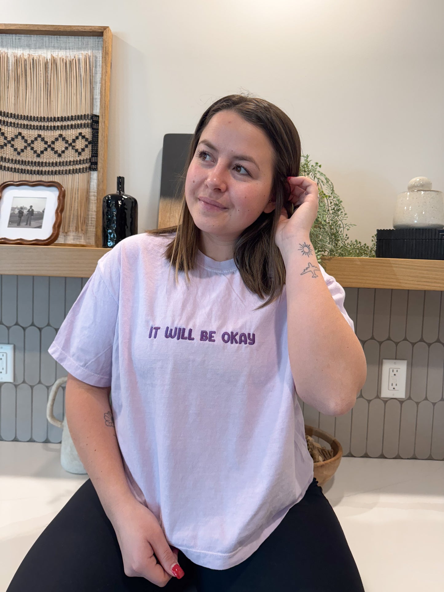 Purple It Will Be Okay T-shirt