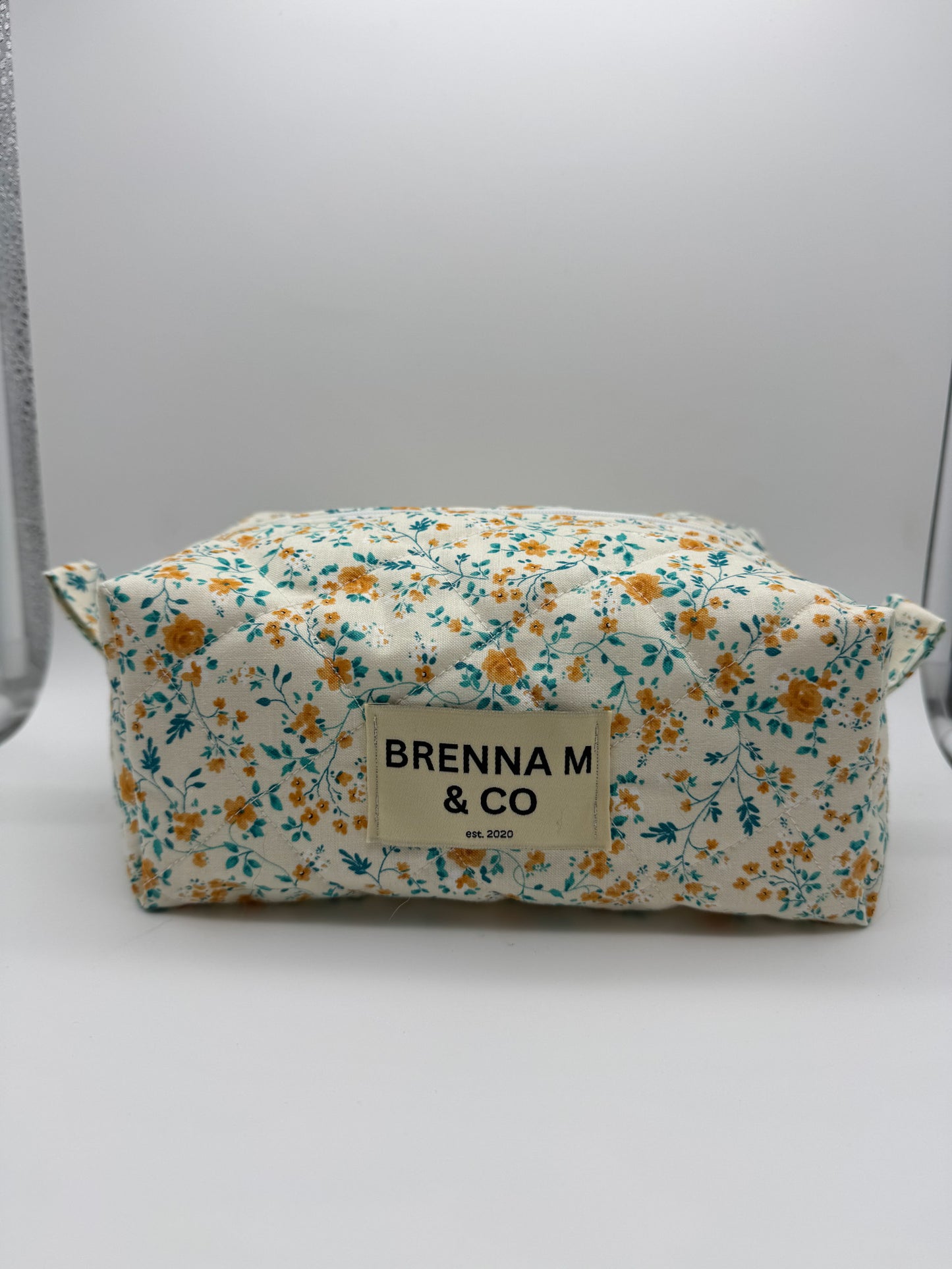 Orange Marigold Quilted Pouch