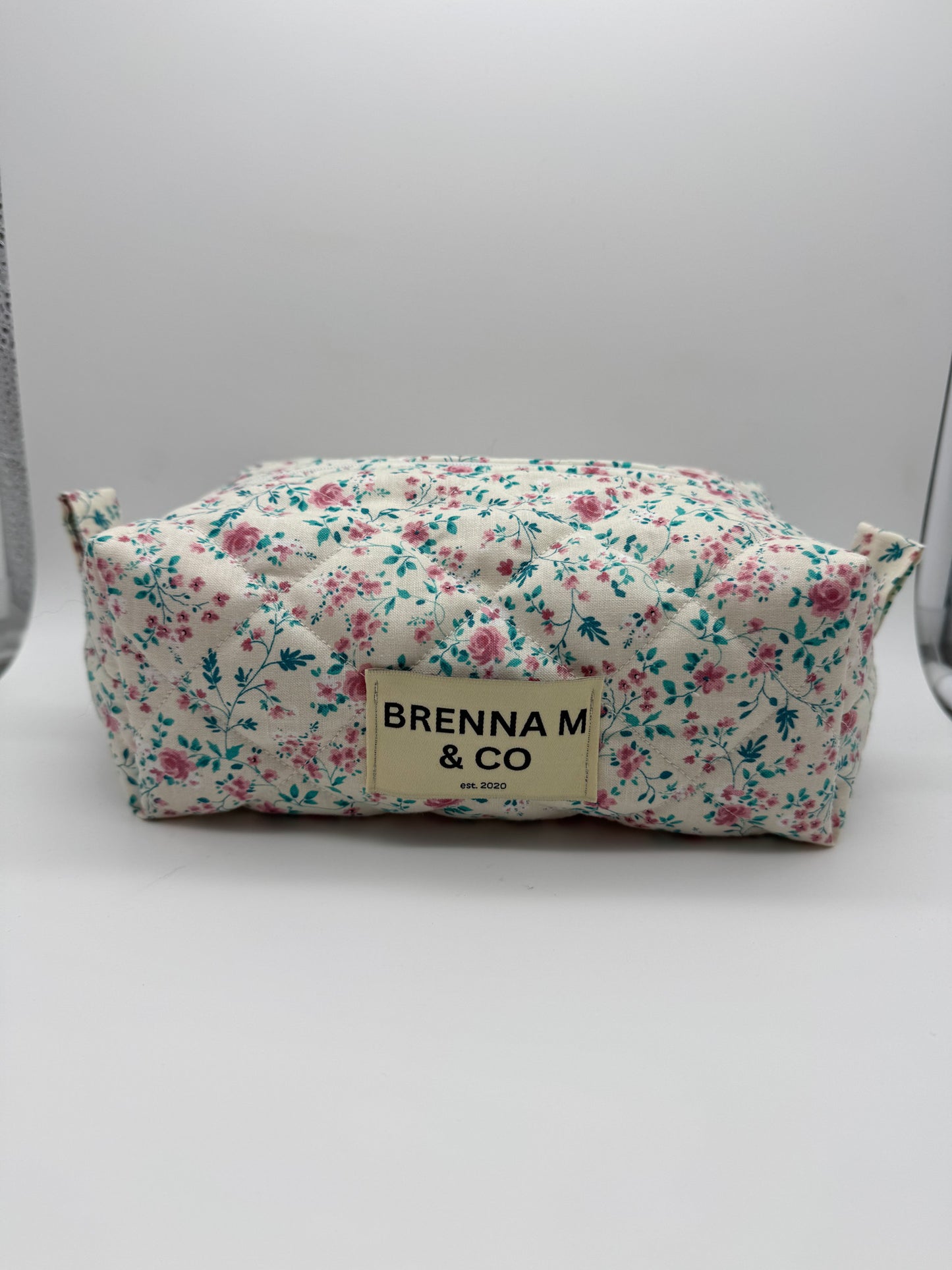 Pink Marigold Quilted Pouch