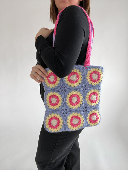 Lavender Sunshine Crochet Bag