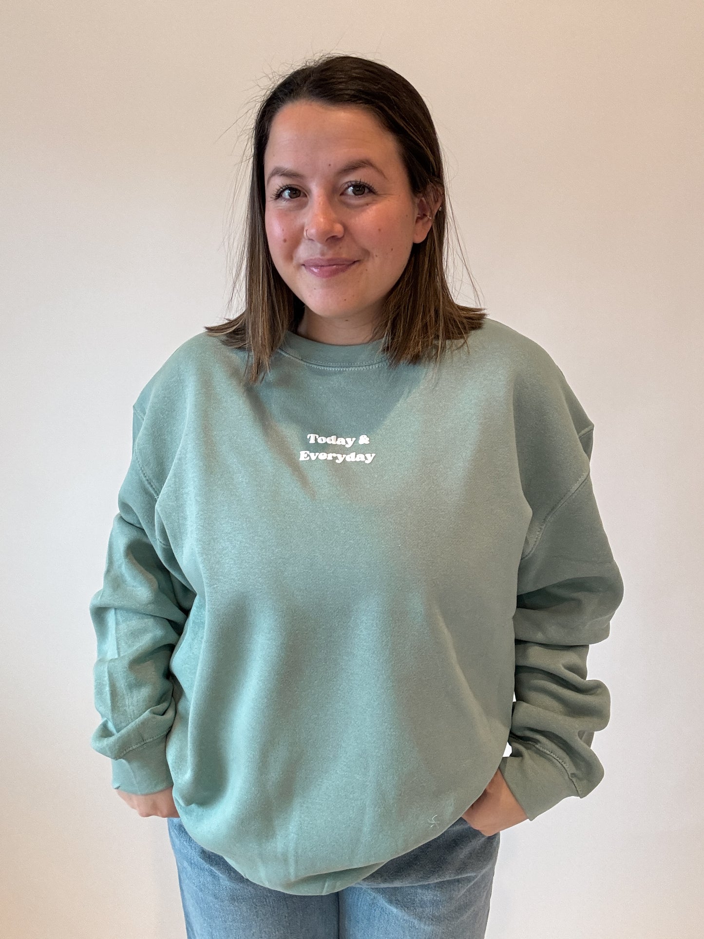 You Are Meant To Be Here Puff Ink Crewneck