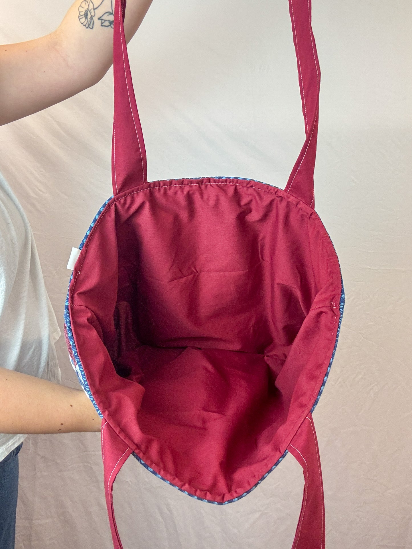 Delicate Upcycled Tote Bag