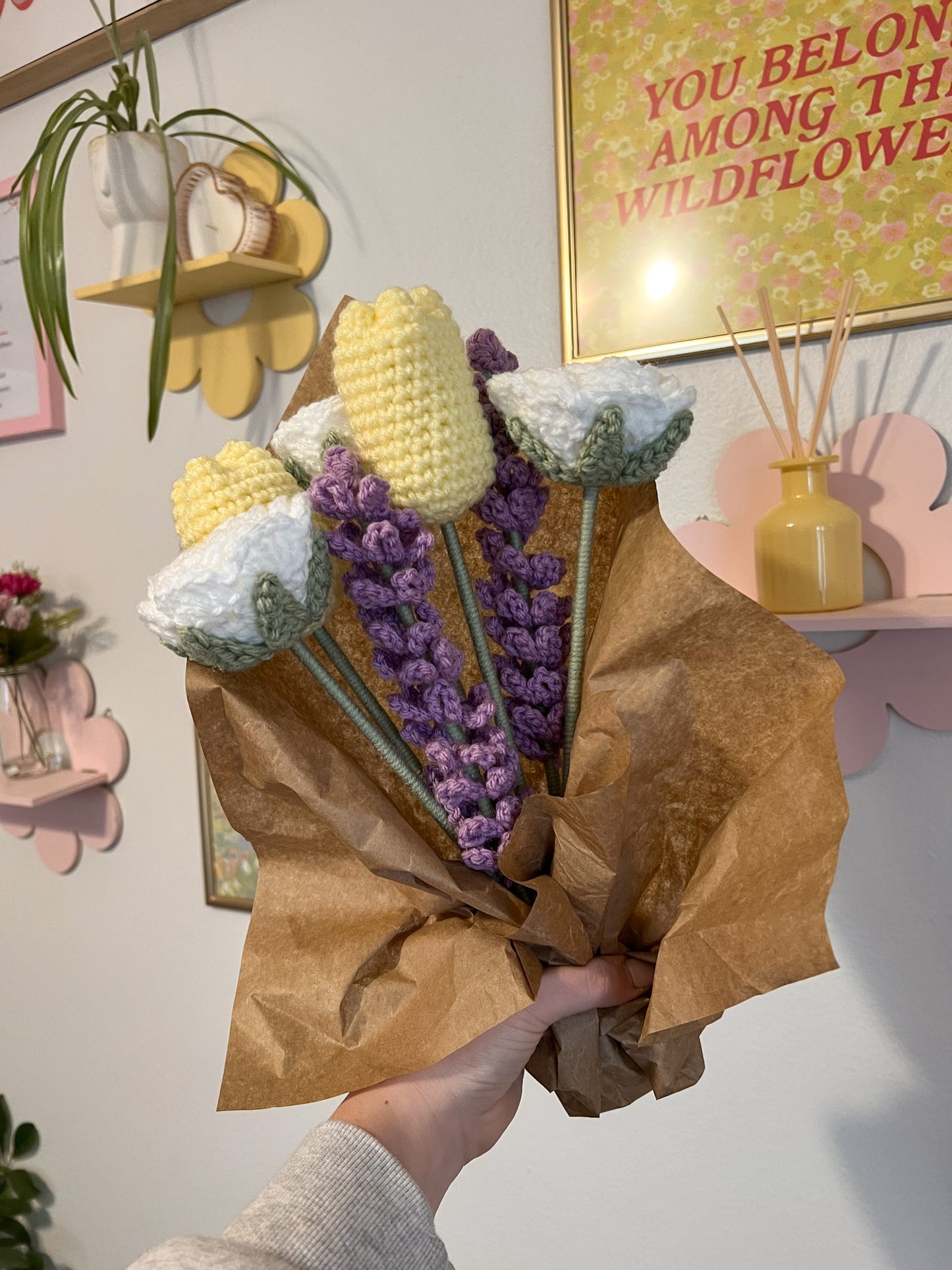 Crochet Yellow Tulip Flower