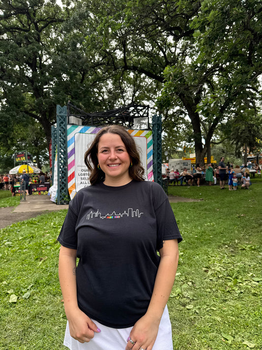 Black 2025 Pride Skyline Tee