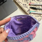 Pink & Purple Crochet Zipper Pouch