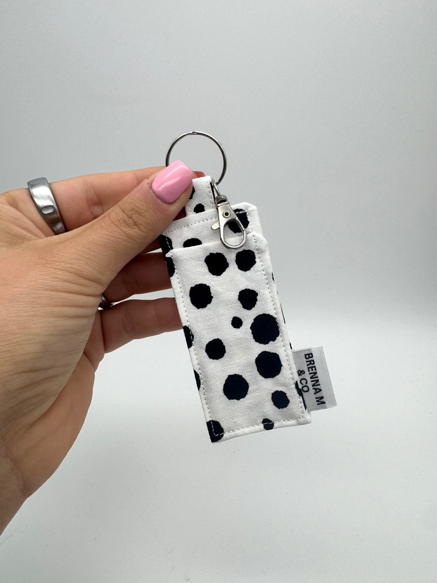 Black & White Spots Lip Balm Holder