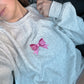 Embroidered Bow Crewneck