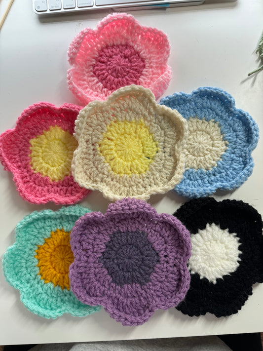 Crochet Flower Coasters