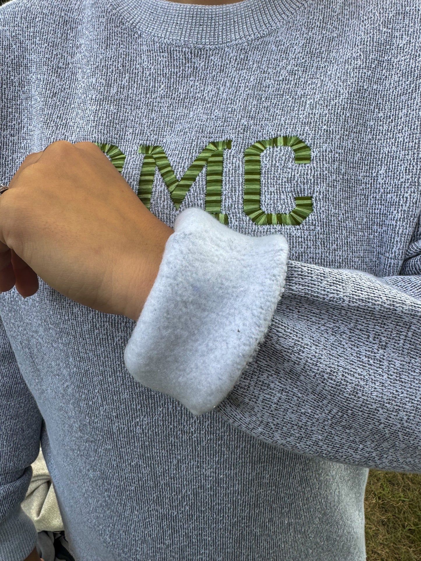 Salt & Pepper Embroidered BMC Crewneck