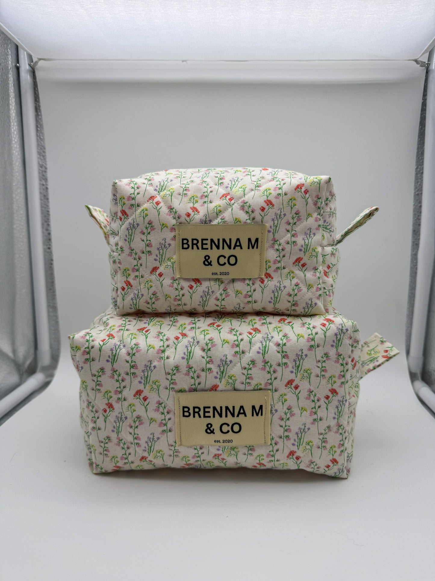 Delicate Flower Quilted Pouch