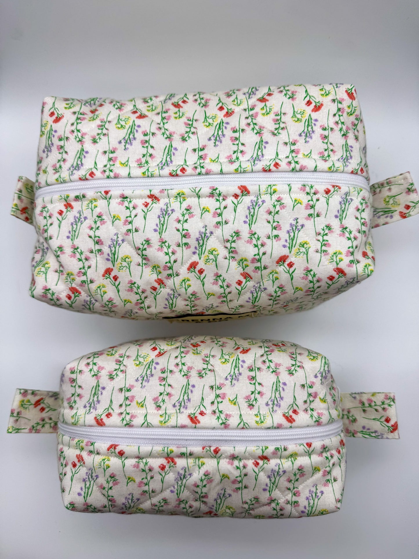 Delicate Flower Quilted Pouch
