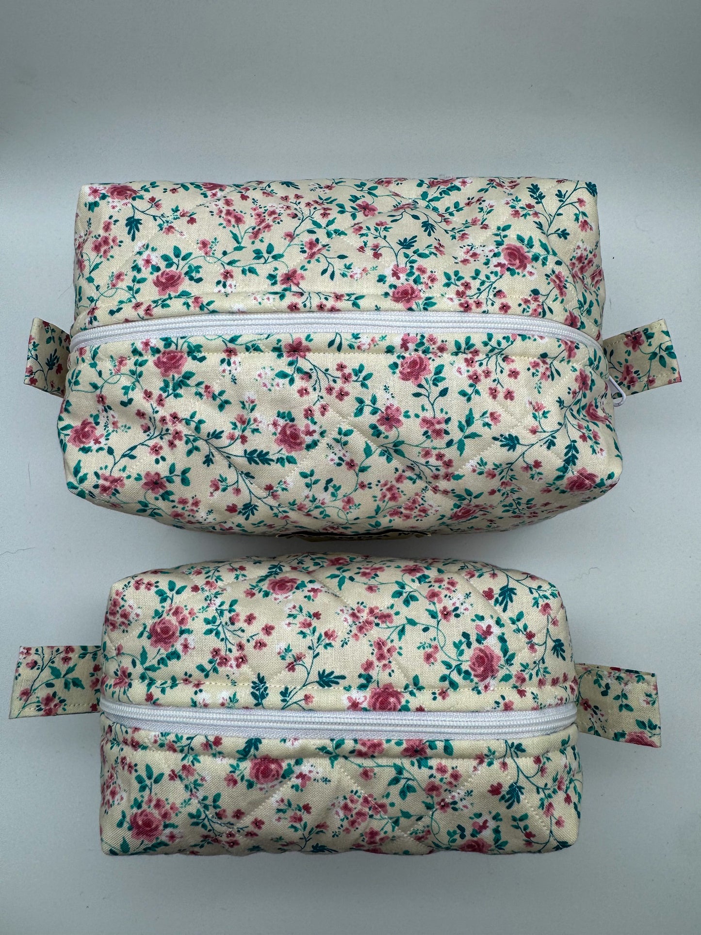 Pink Marigold Quilted Pouch