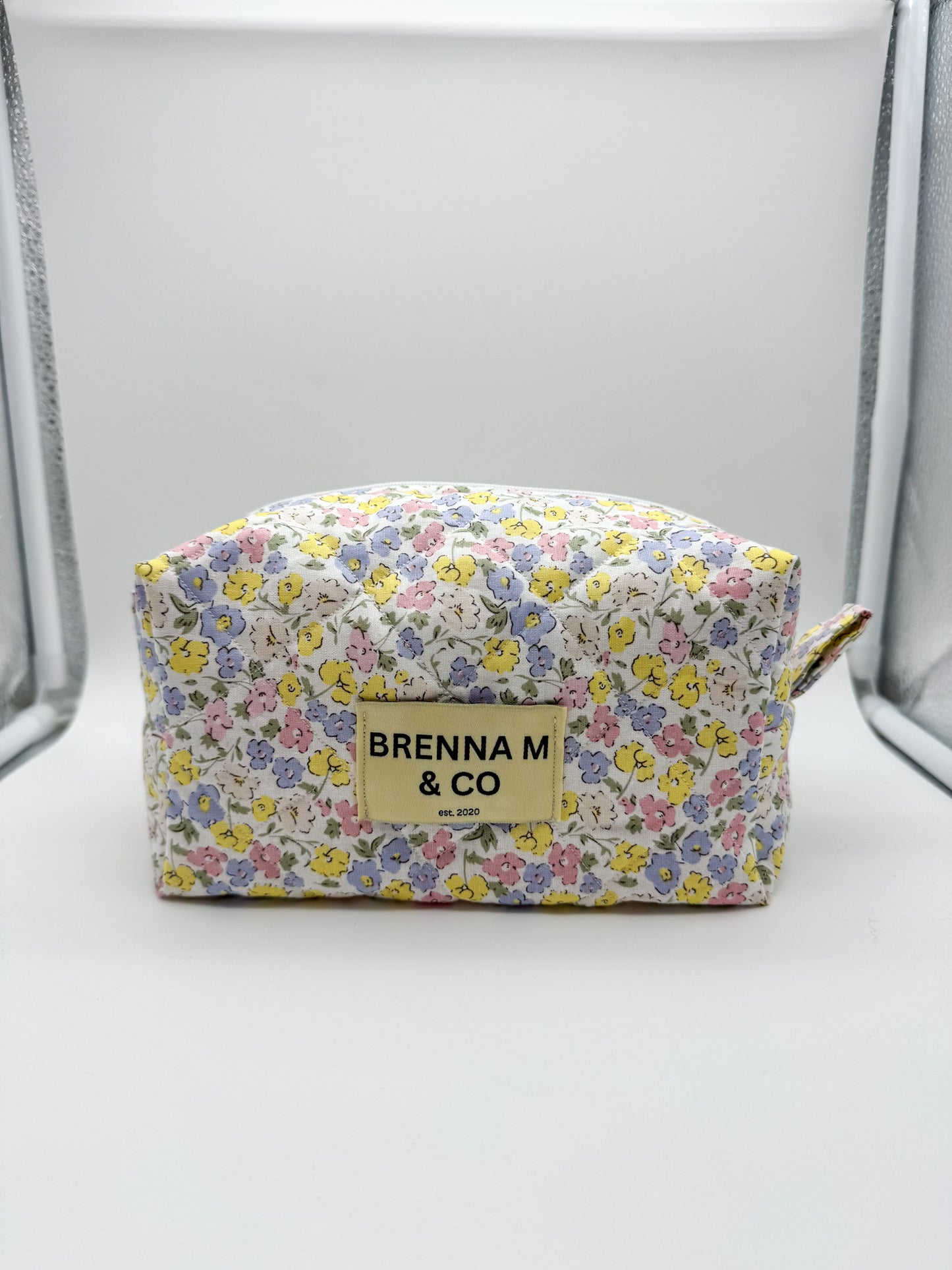 Pastel Floral Quilted Pouch