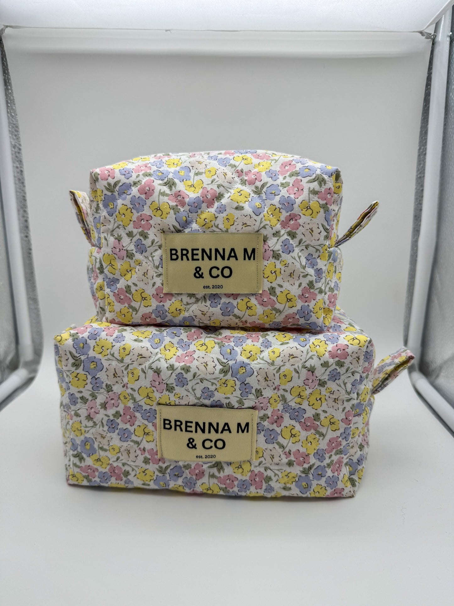 Pastel Floral Quilted Pouch