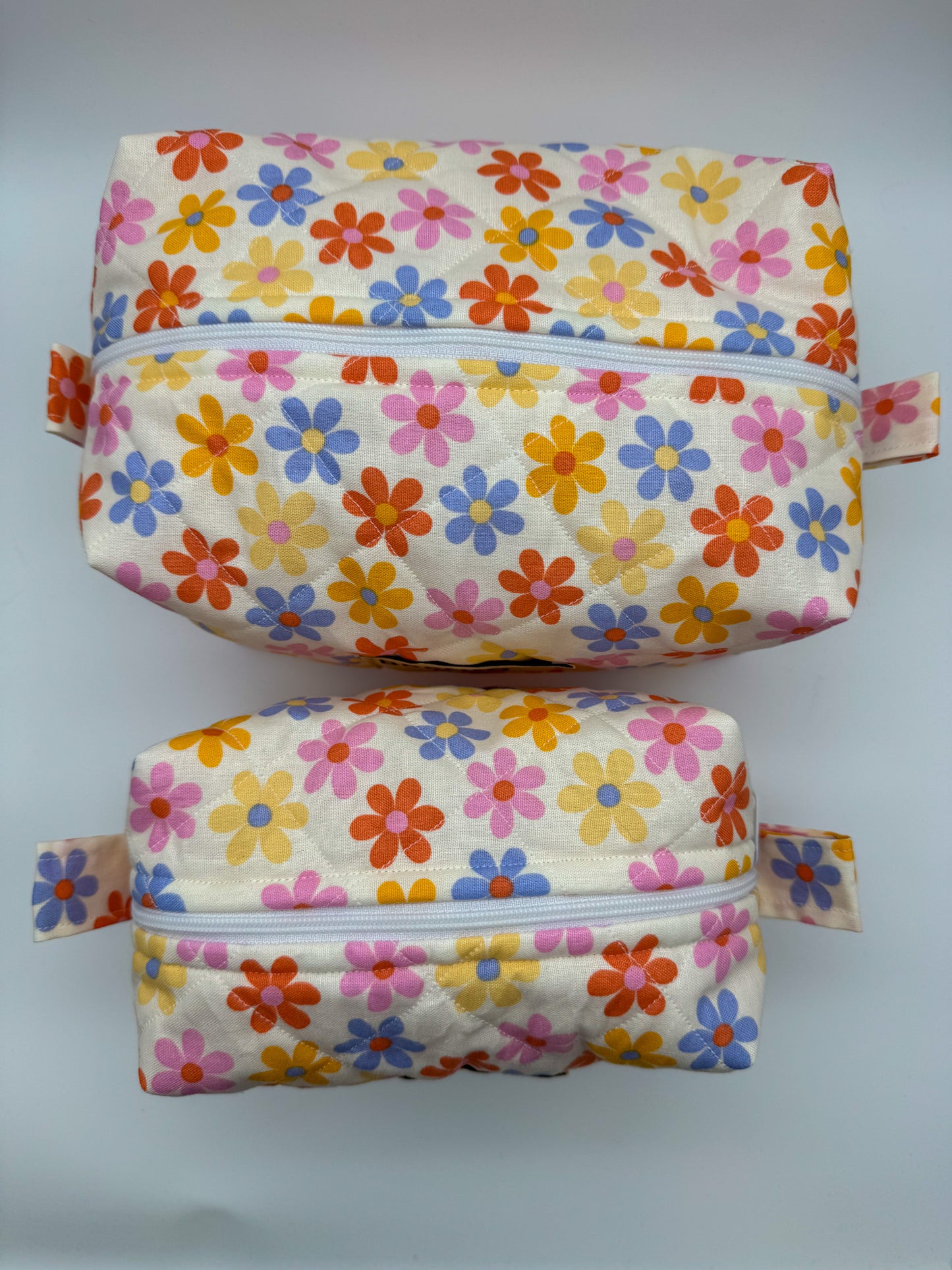 Vibrant Floral Quilted Pouch