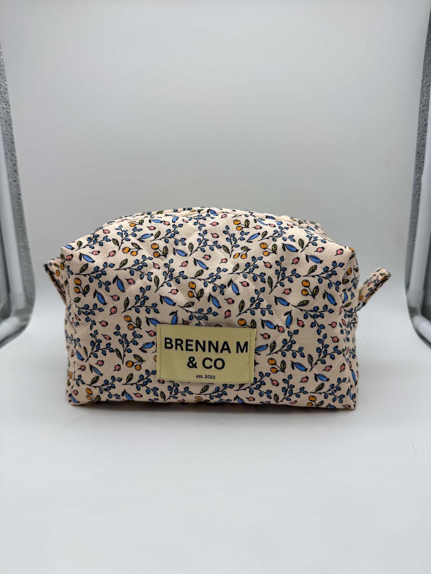 Berries & Cream Quilted Pouch
