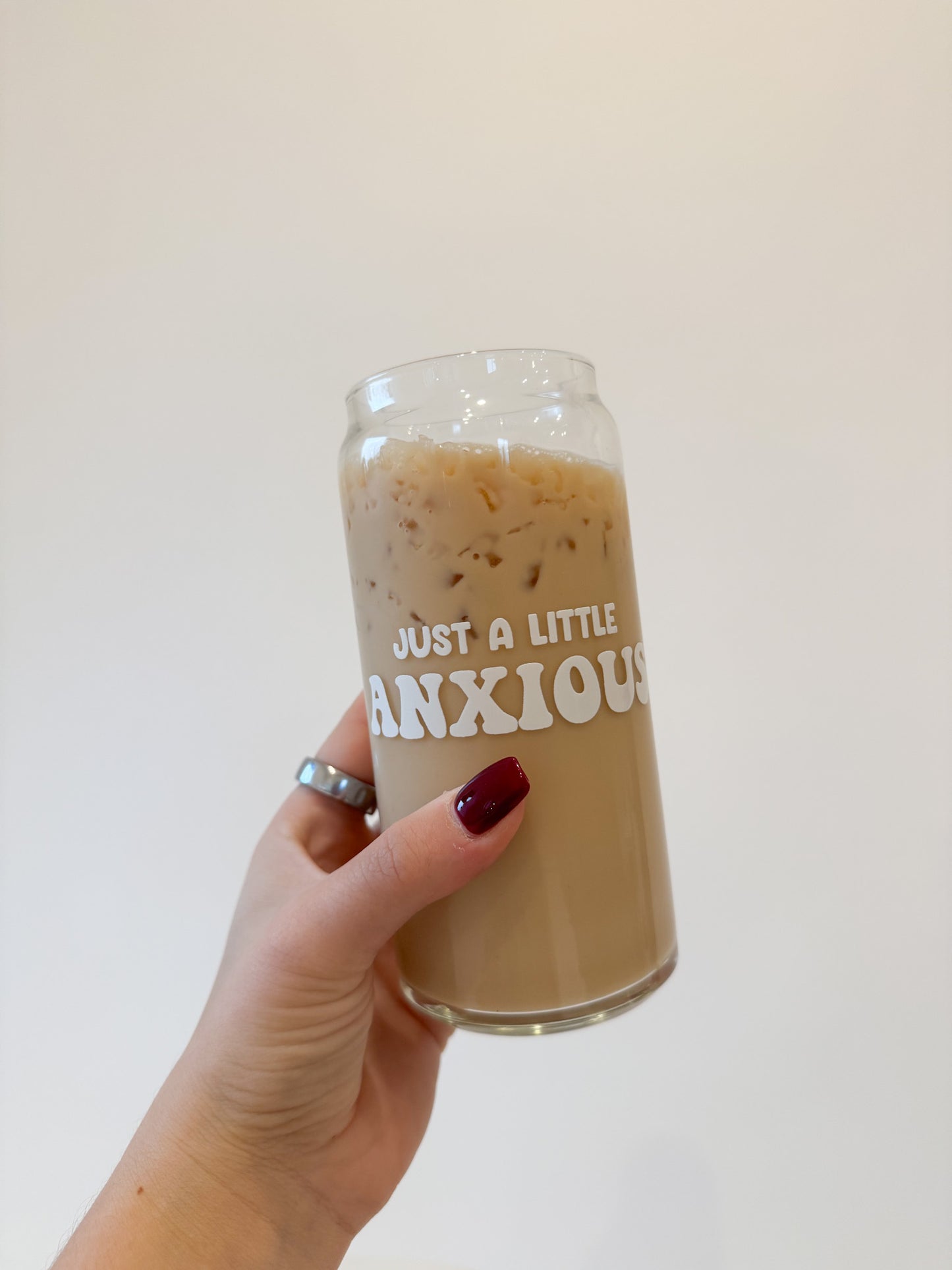 20oz Just A Little Anxious Glass