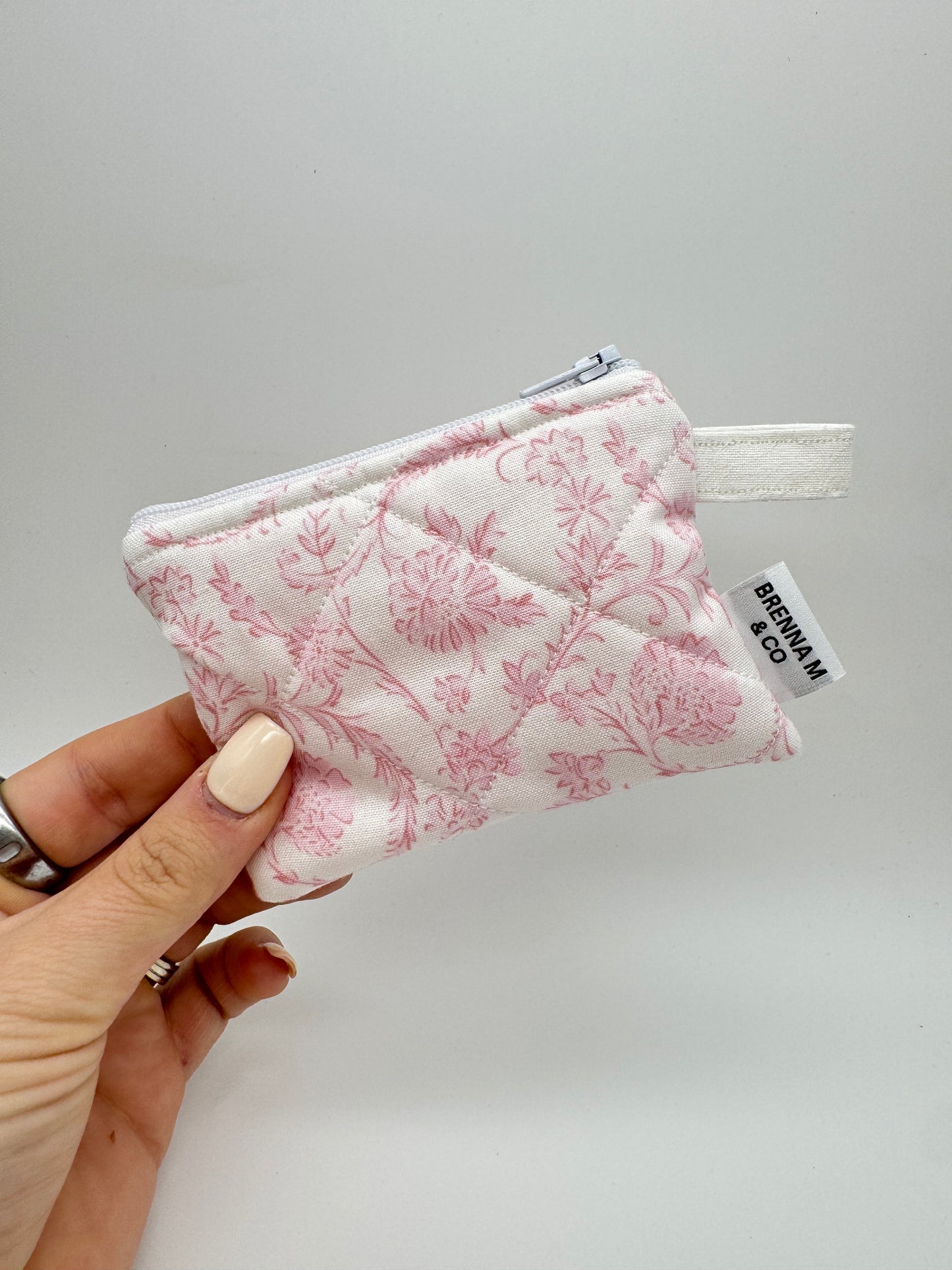 Vintage Pink Mini Keychain Pouch