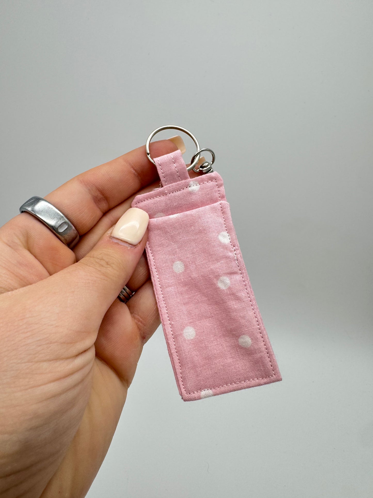 Pink & White Polka Dot Lip Balm Holder