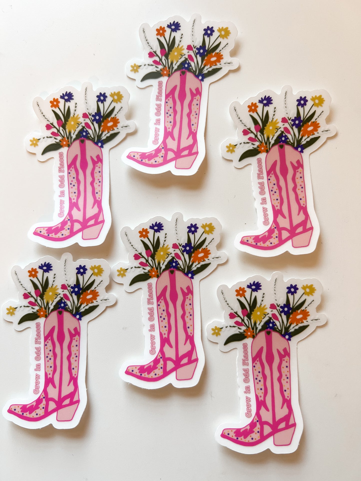 CLEAR Grow in Odd Places Boot Sticker