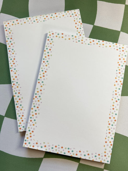5x7 Floral Notepad