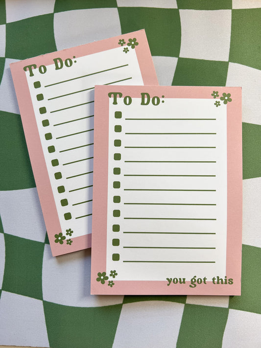 5x7 Pink & Green To-Do List