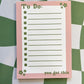 5x7 Pink & Green To-Do List