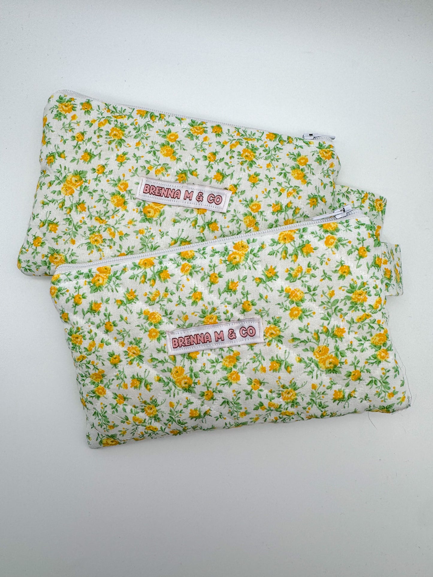 Marigold Quilted Zipper Pouch