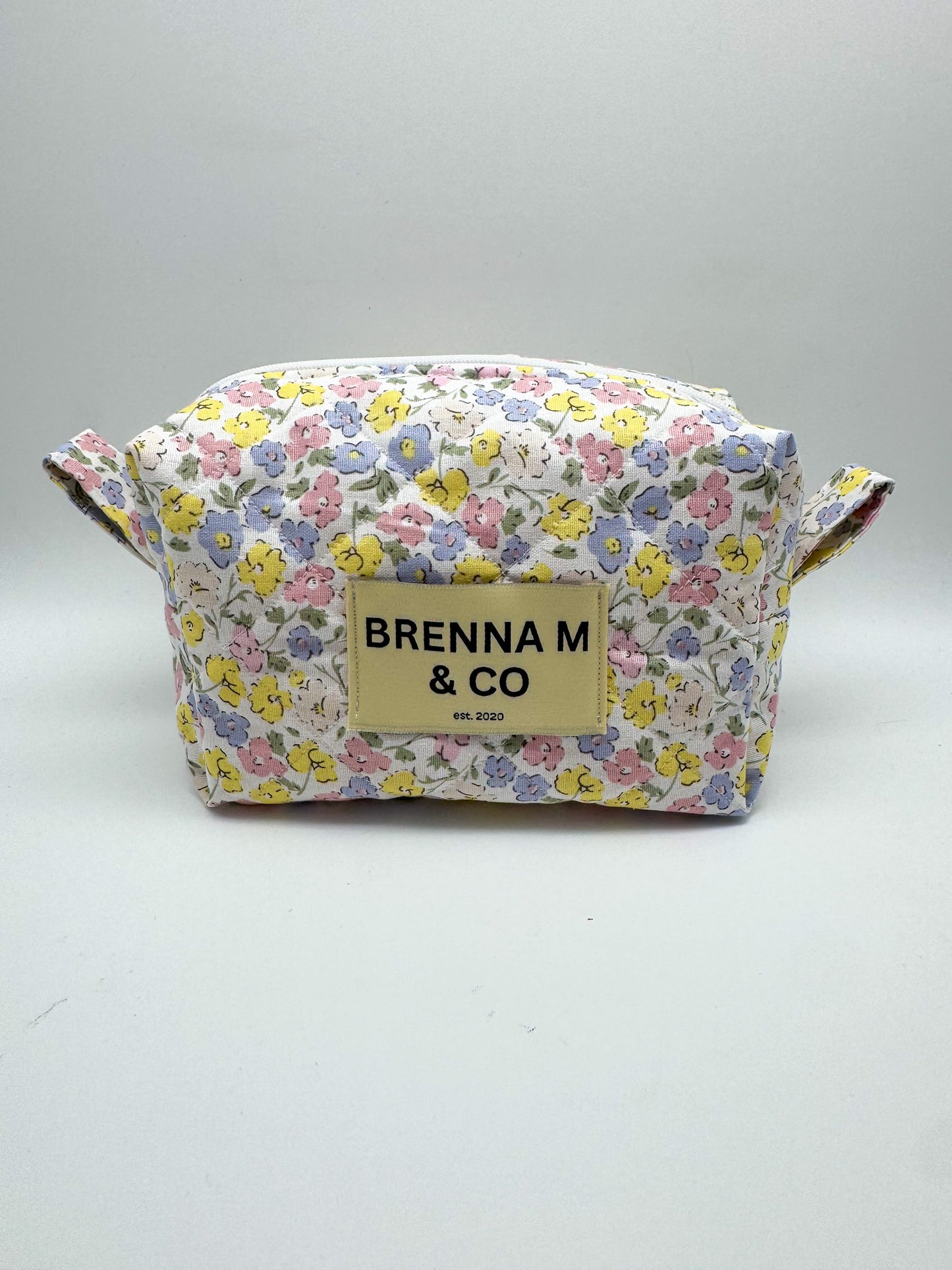 Pastel Floral Quilted Pouch