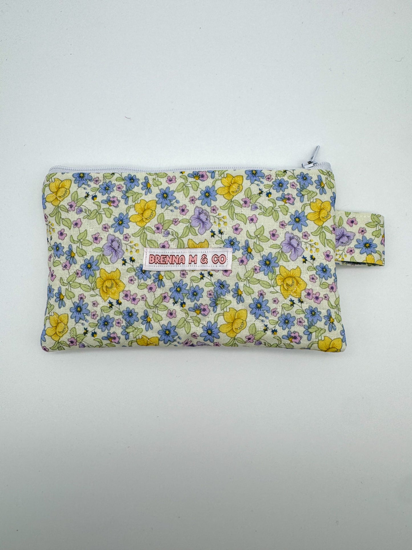Mini Vintage Floral Quilted Zipper Pouch