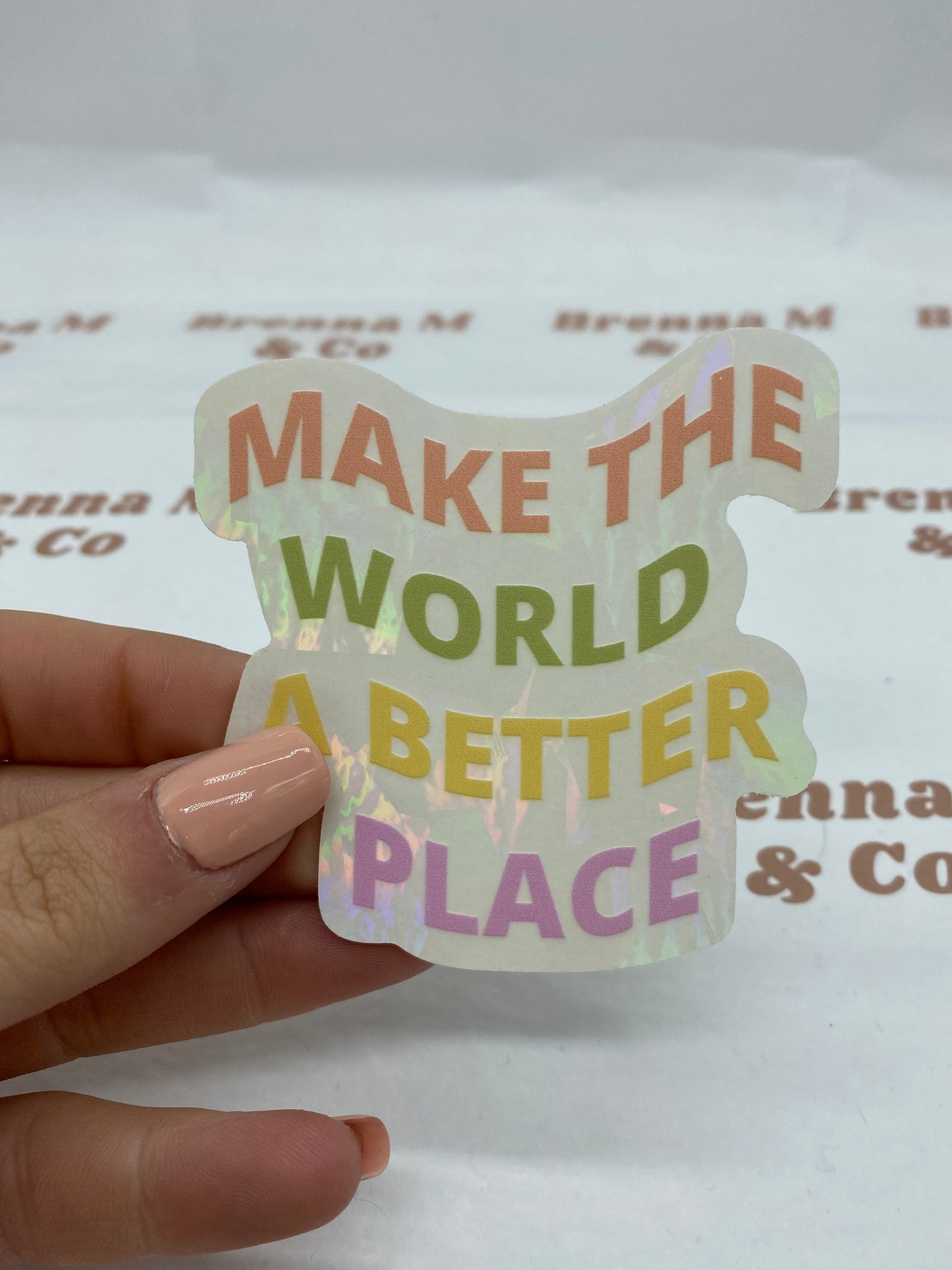 Make The World A Better Place Suncatcher