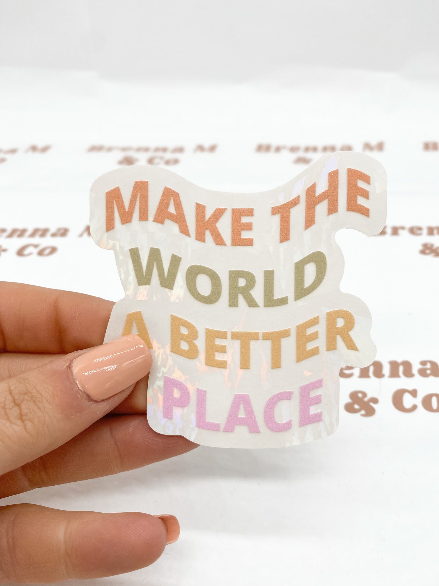 Make The World A Better Place Suncatcher