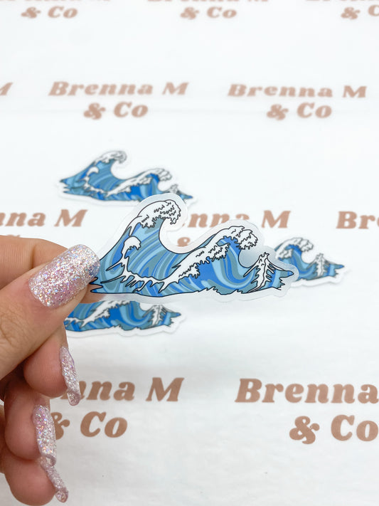 Clear Wave Sticker