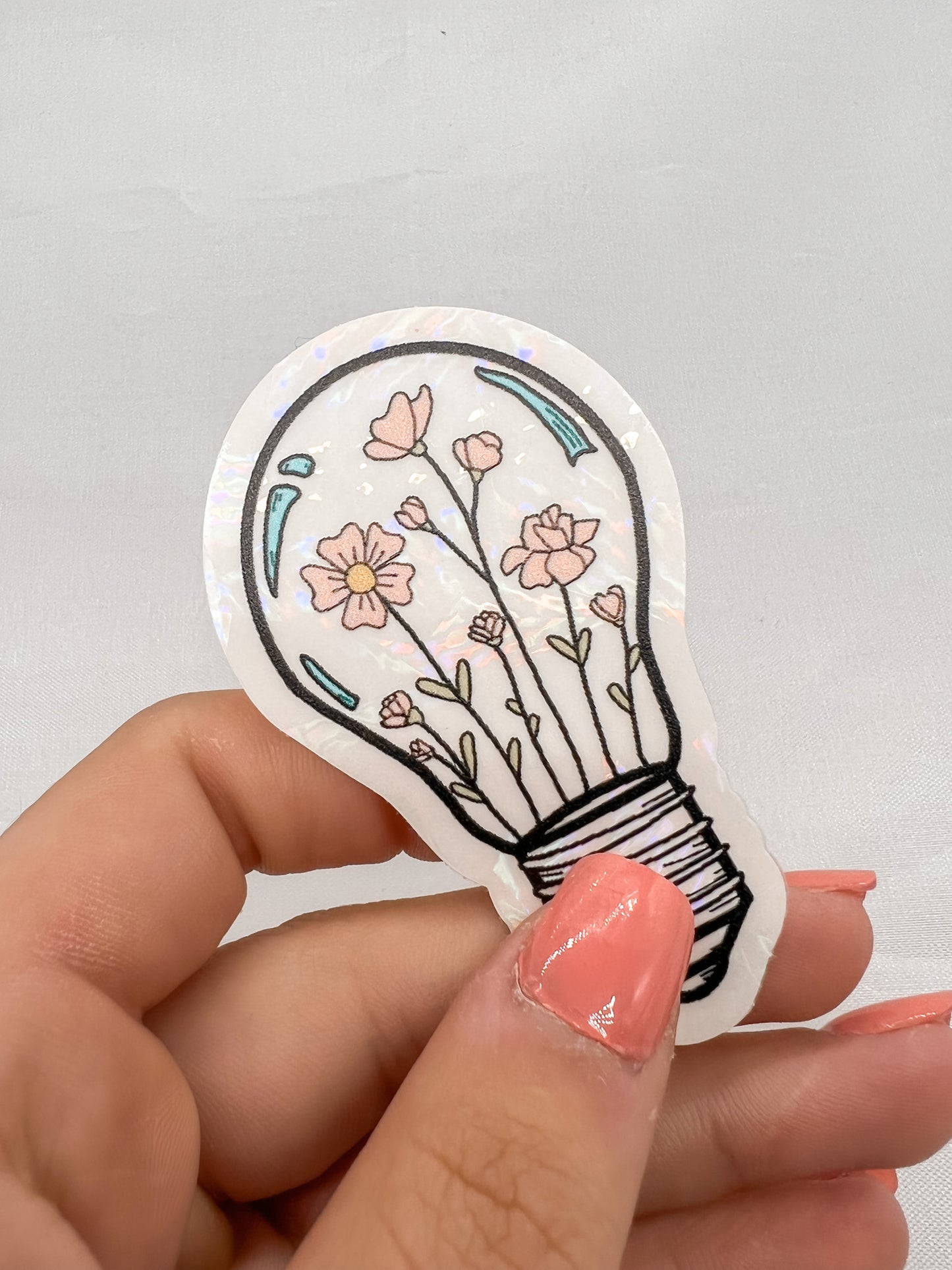 Poppy Flower Light Bulb Suncatcher