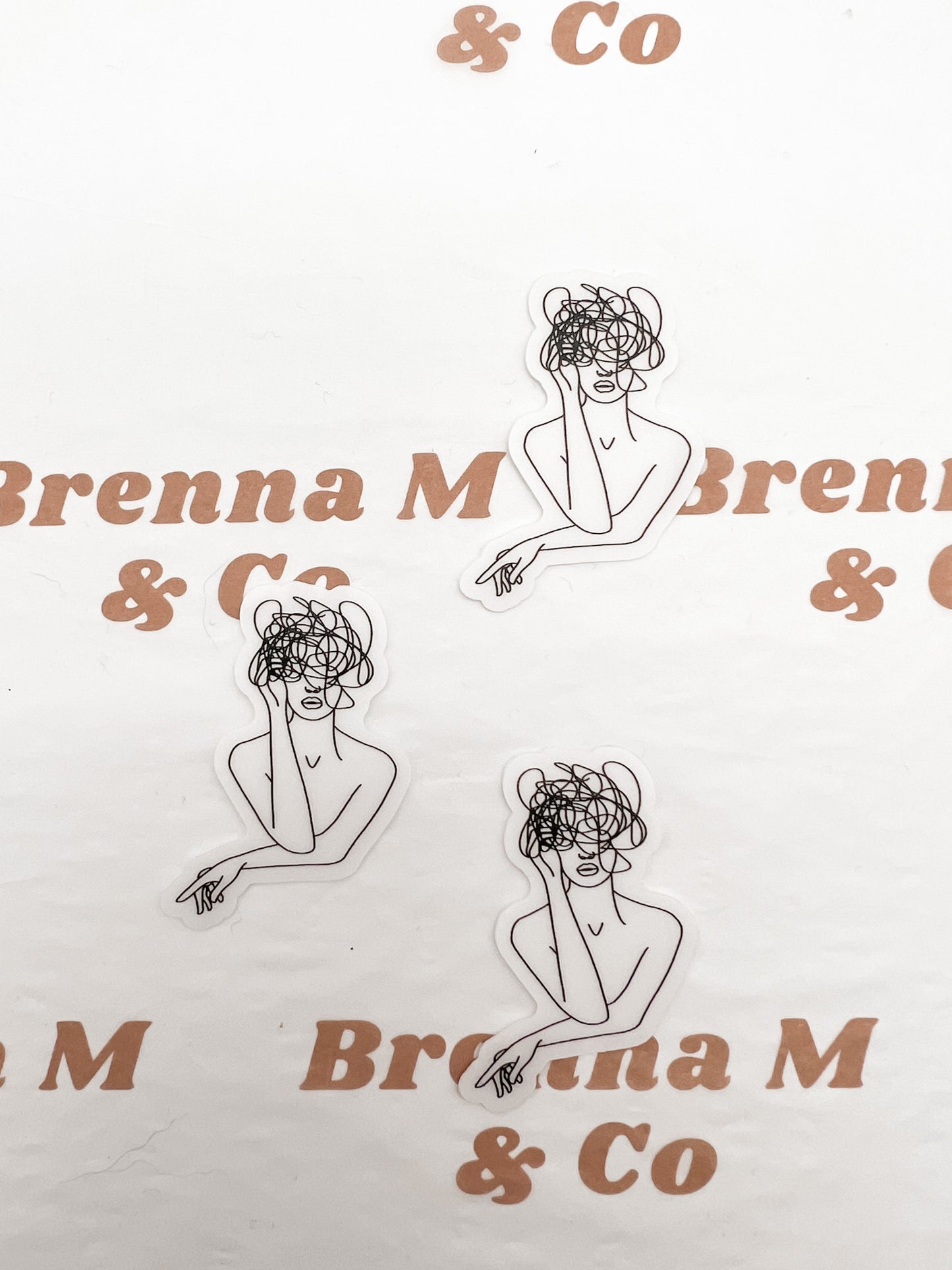 Clear Migraine Brain Sticker